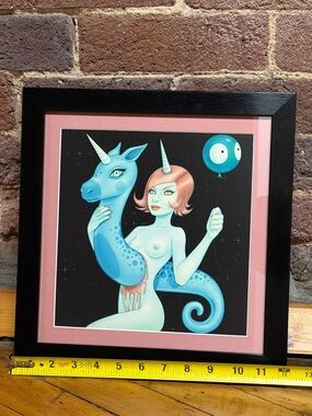 Framed Pop Surreal Lowbrow McPherson Art Print – 12” x 12” Weirdo Noir